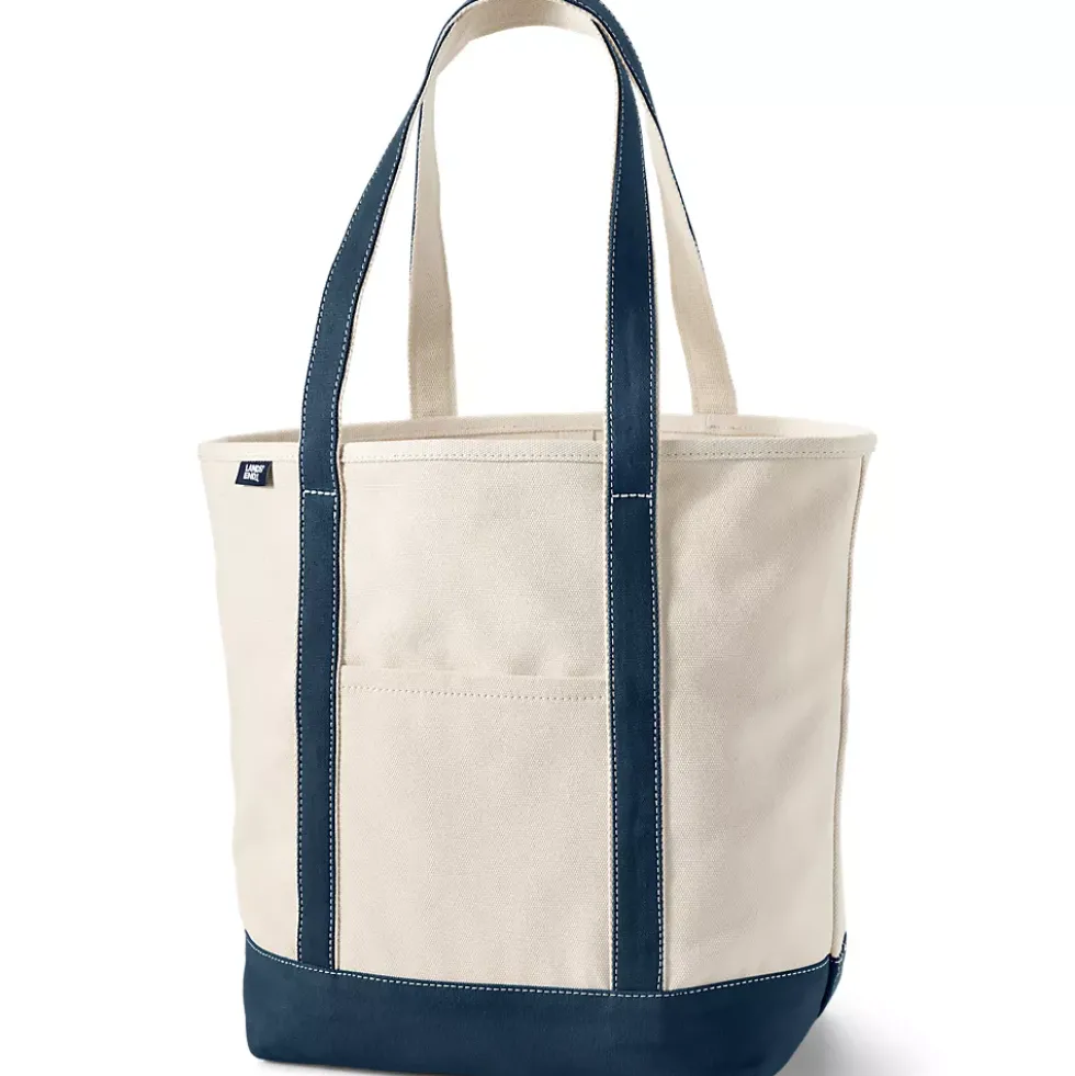 Medium 5 Pocket Open Top Canvas Tote Bag