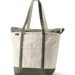Medium 5 Pocket Open Top Canvas Tote Bag
