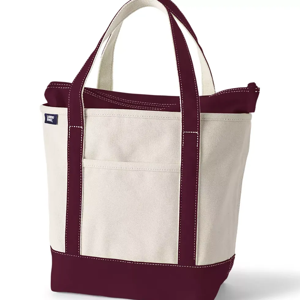 Medium 5 Pocket Open Top Canvas Tote Bag