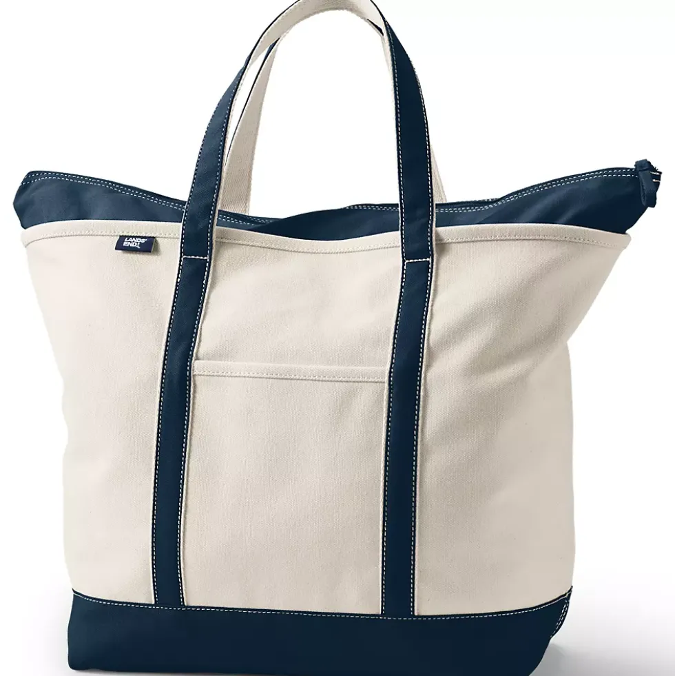 Medium 5 Pocket Open Top Canvas Tote Bag