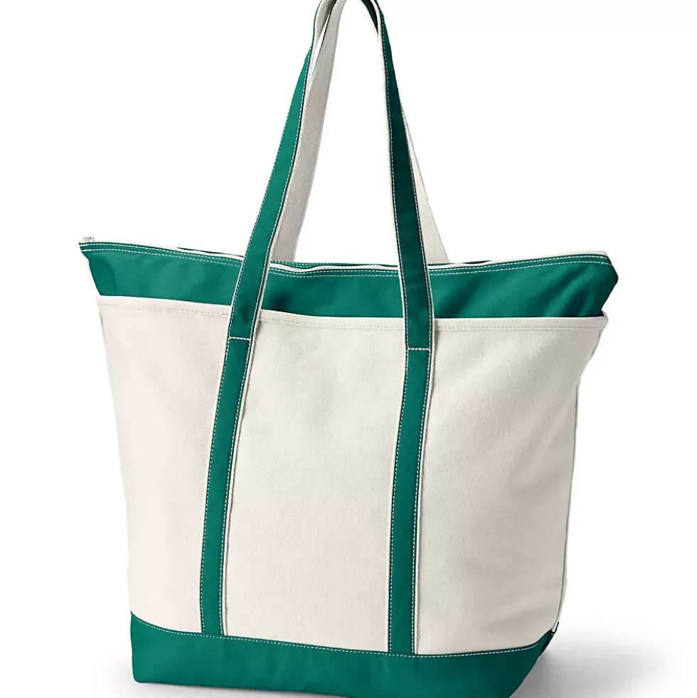 Medium 5 Pocket Open Top Canvas Tote Bag