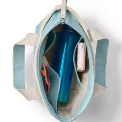 Medium 5 Pocket Open Top Canvas Tote Bag