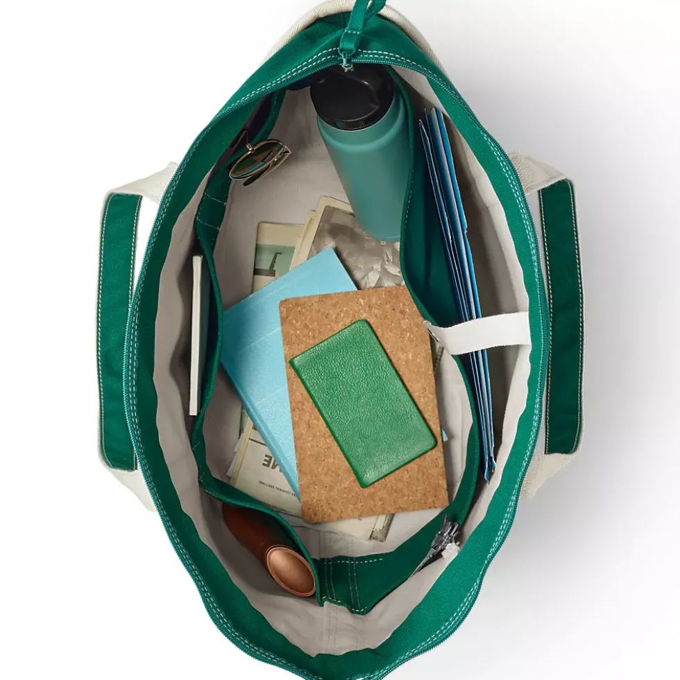 Medium 5 Pocket Open Top Canvas Tote Bag