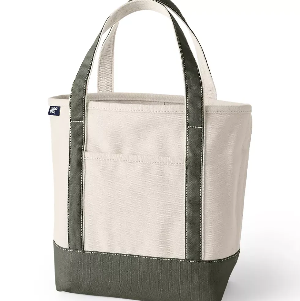 Medium 5 Pocket Open Top Canvas Tote Bag
