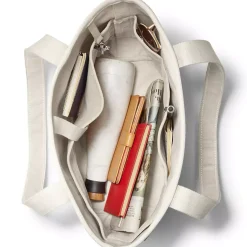 Medium 5 Pocket Open Top Canvas Tote Bag