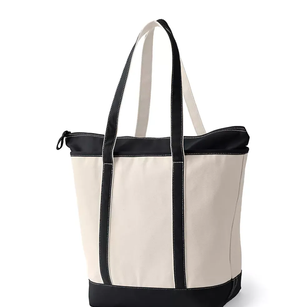 Medium 5 Pocket Open Top Canvas Tote Bag