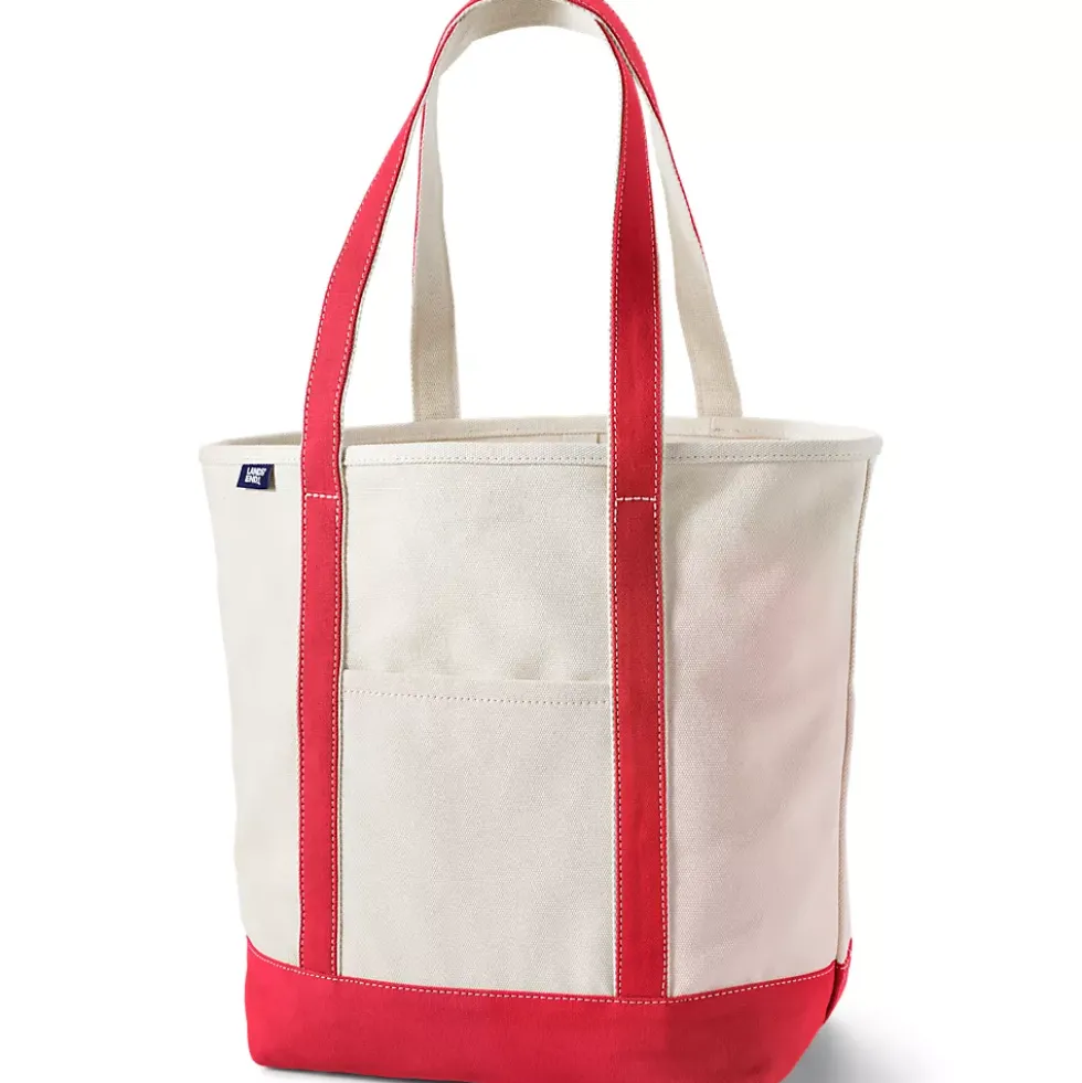 Medium 5 Pocket Open Top Canvas Tote Bag