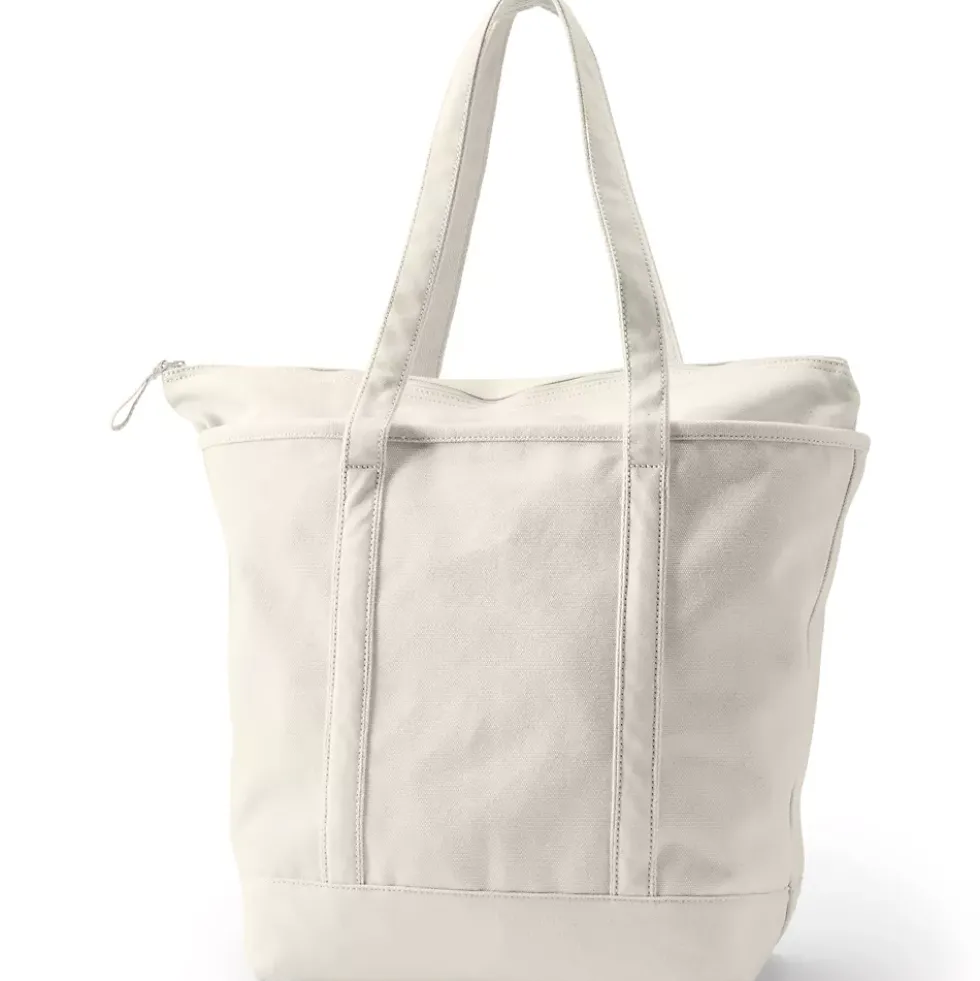 Medium 5 Pocket Open Top Canvas Tote Bag