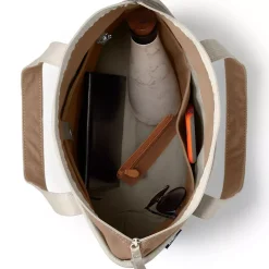 Medium 5 Pocket Open Top Canvas Tote Bag