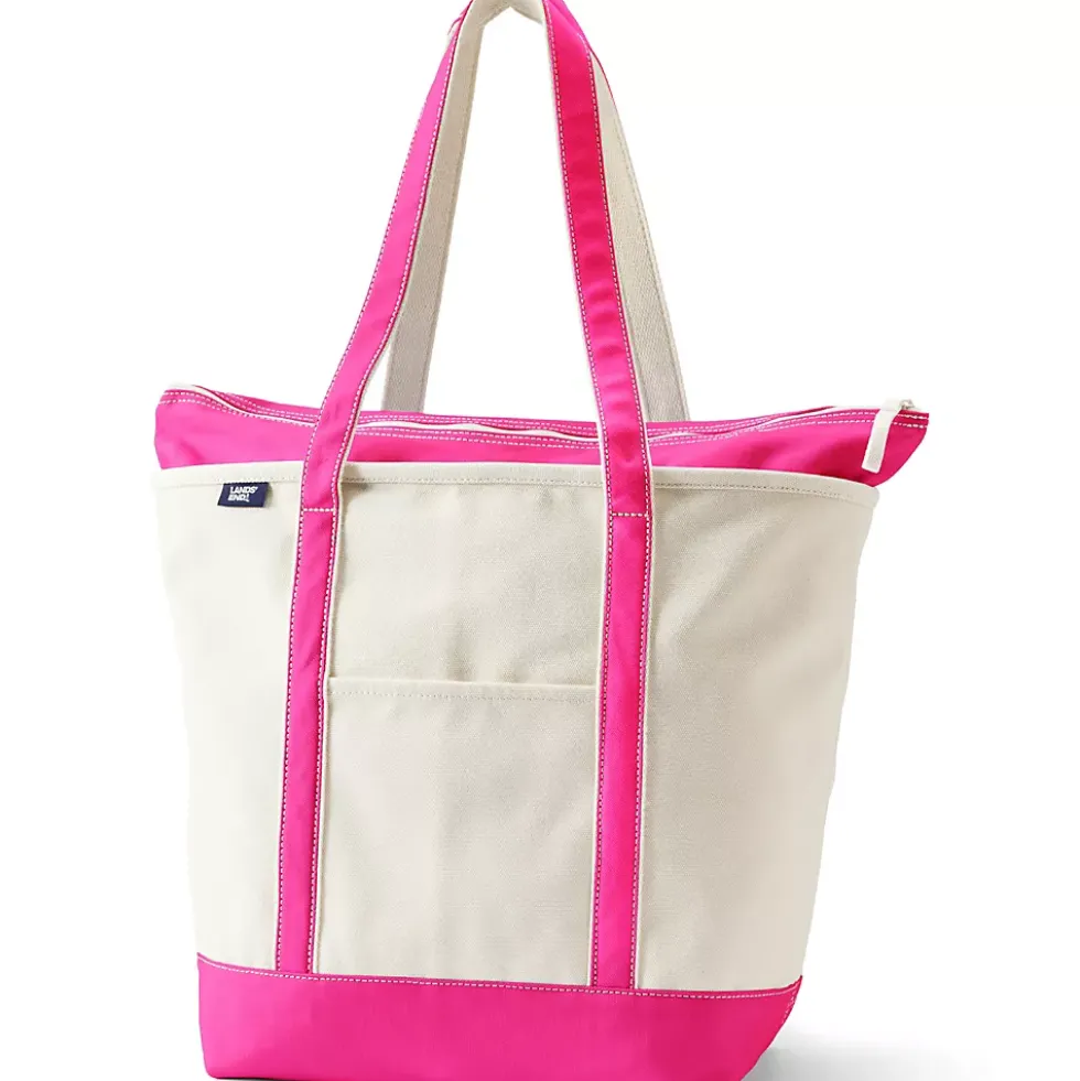 Medium 5 Pocket Open Top Canvas Tote Bag