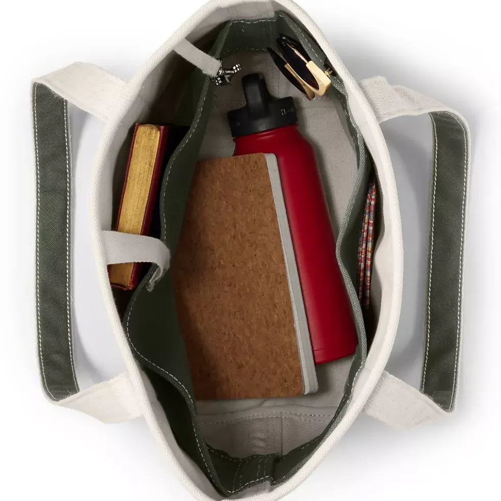 Medium 5 Pocket Open Top Canvas Tote Bag