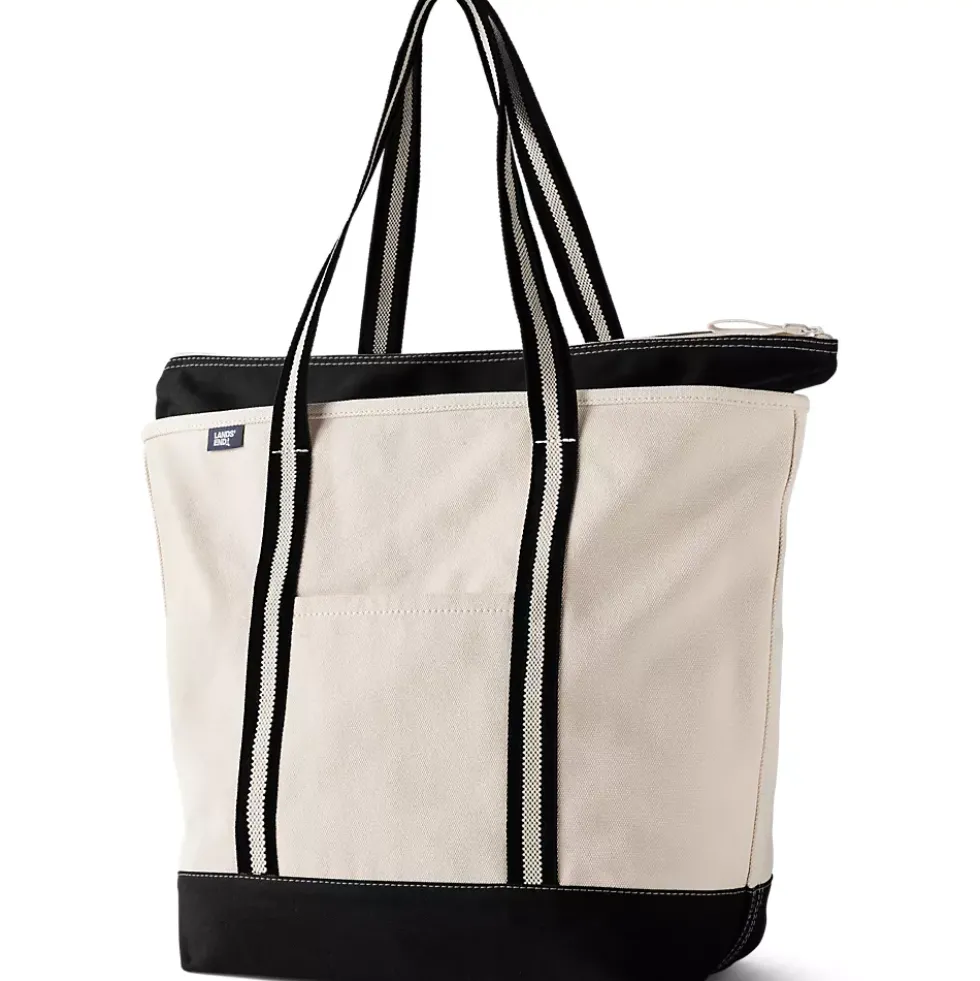 Medium 5 Pocket Open Top Canvas Tote Bag