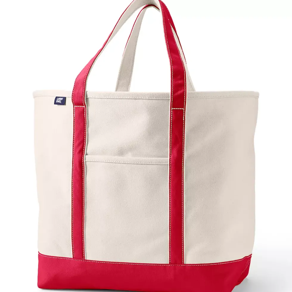 Medium 5 Pocket Open Top Canvas Tote Bag