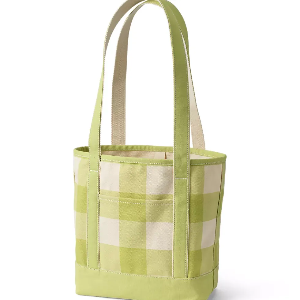 Medium Print 5 Pocket Open Top Canvas Tote Bag