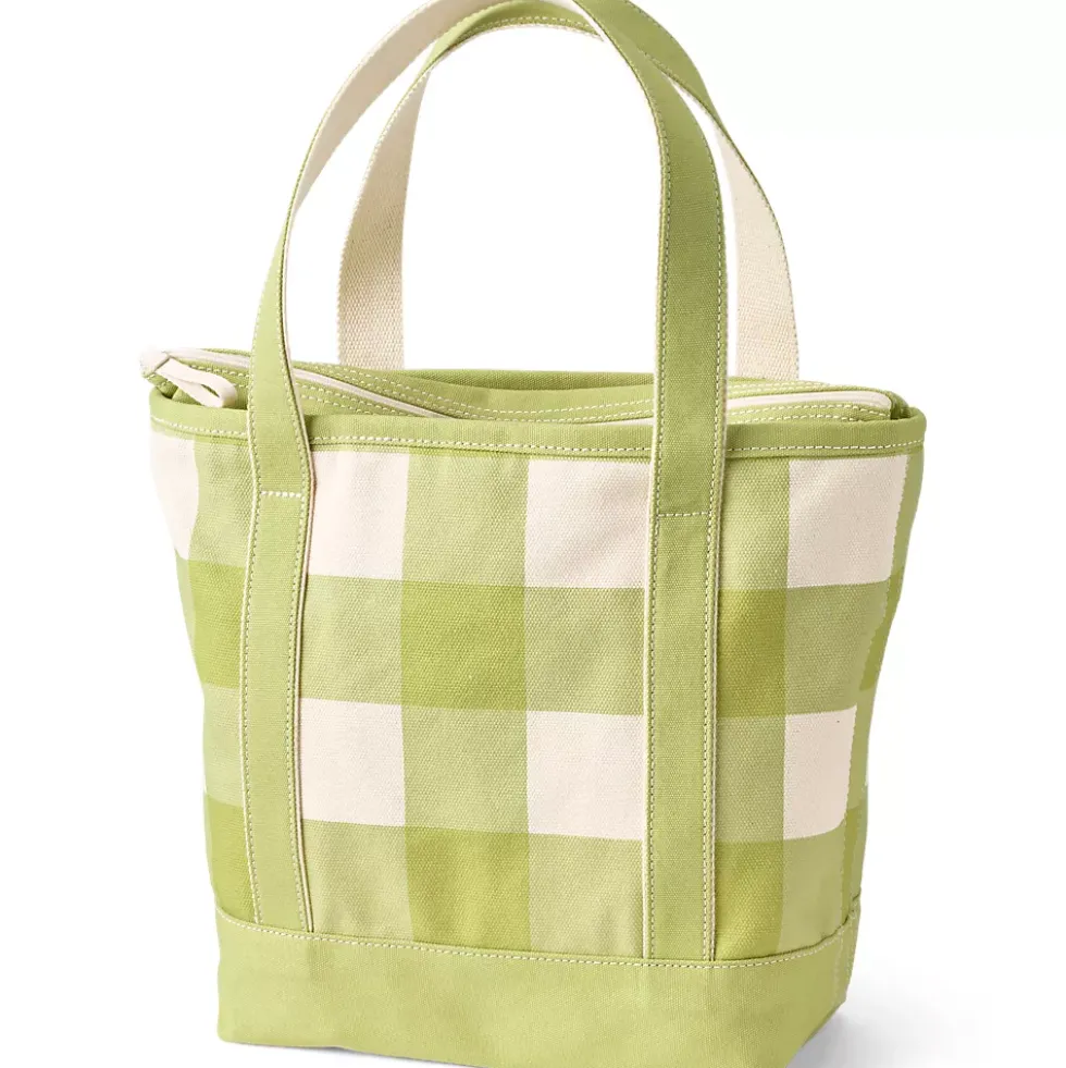 Medium Print 5 Pocket Open Top Canvas Tote Bag
