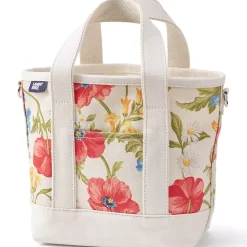 Medium Print 5 Pocket Open Top Canvas Tote Bag