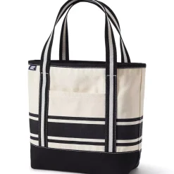 Medium Print 5 Pocket Open Top Canvas Tote Bag