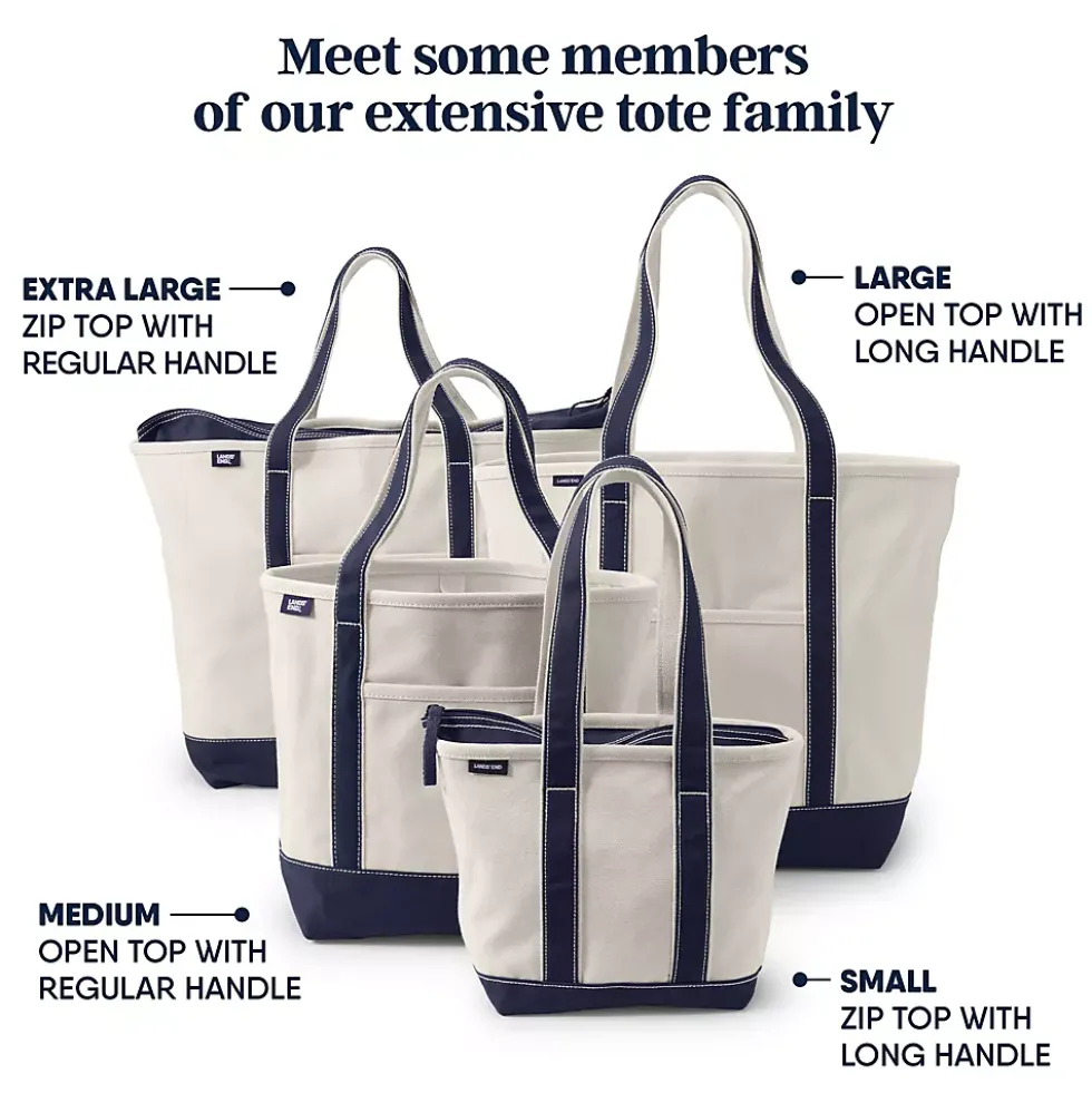 Medium Print 5 Pocket Open Top Canvas Tote Bag
