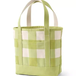 Medium Print 5 Pocket Open Top Canvas Tote Bag