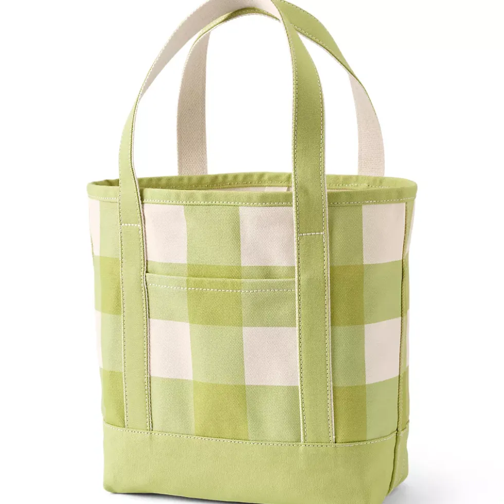 Medium Print 5 Pocket Open Top Canvas Tote Bag