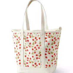 Medium Print 5 Pocket Open Top Canvas Tote Bag