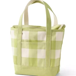 Medium Print 5 Pocket Open Top Canvas Tote Bag