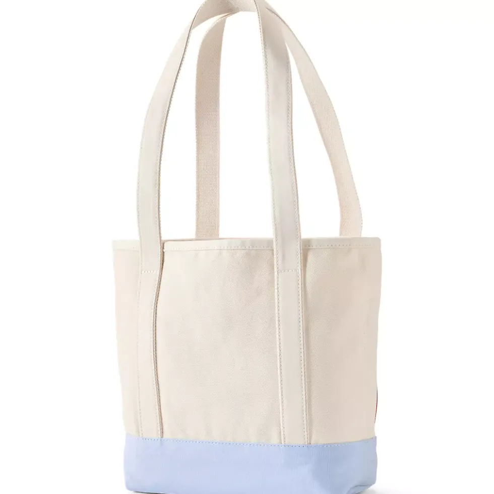 Medium Print 5 Pocket Open Top Canvas Tote Bag