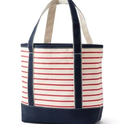 Medium Print 5 Pocket Open Top Canvas Tote Bag