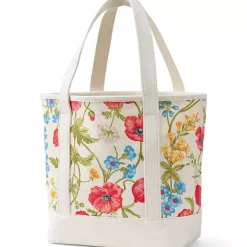 Medium Print 5 Pocket Open Top Canvas Tote Bag