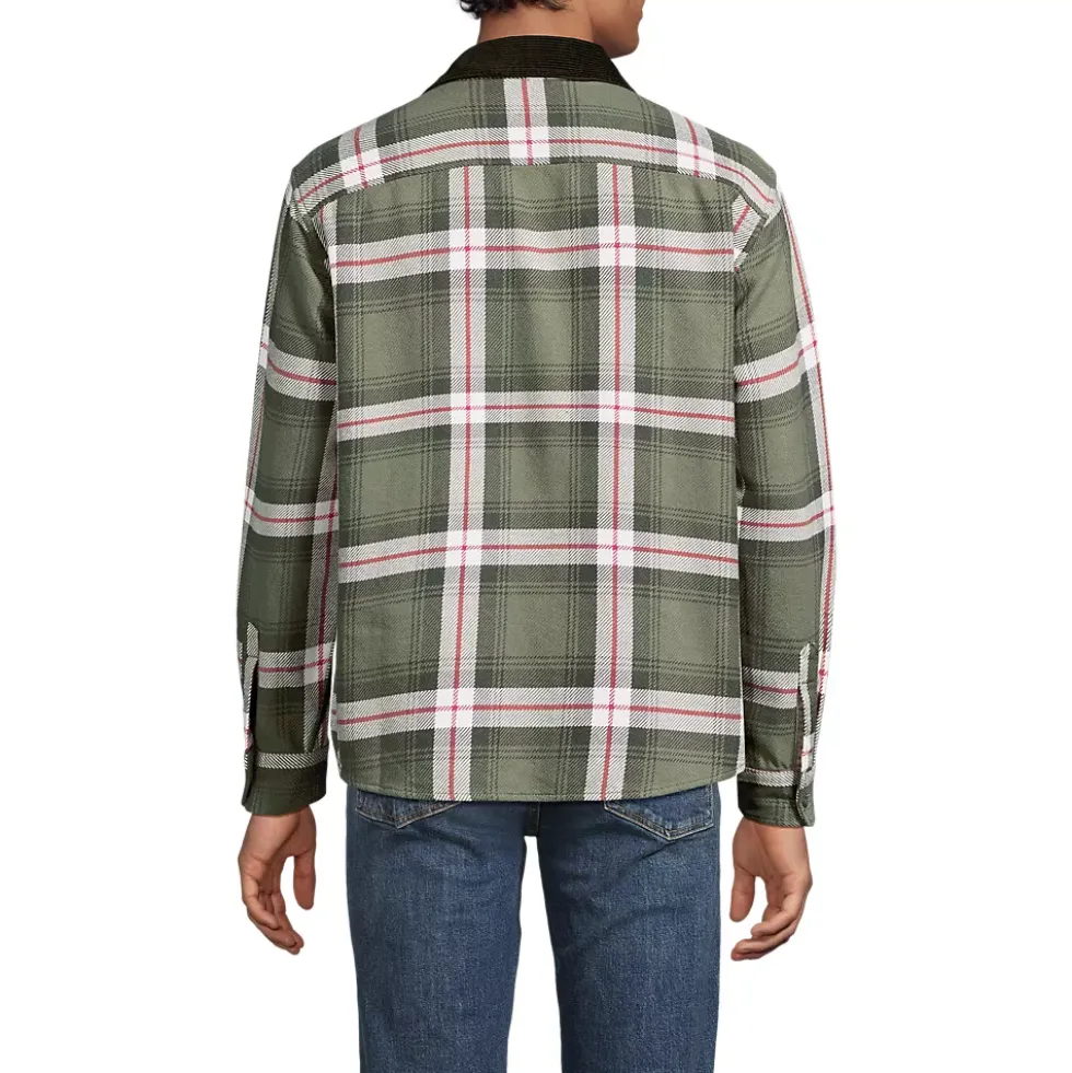 Men's Authentic Flannel Shirt with Corduroy Collar
