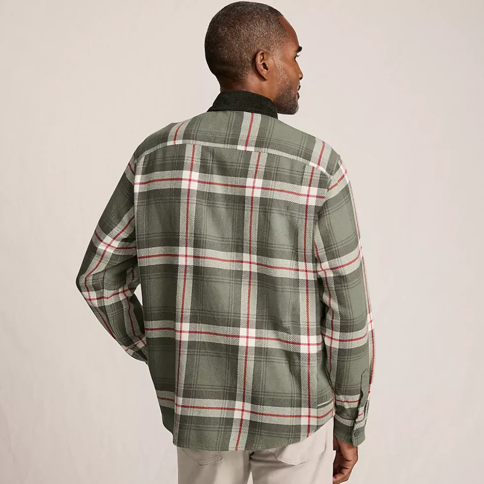 Men's Authentic Flannel Shirt with Corduroy Collar