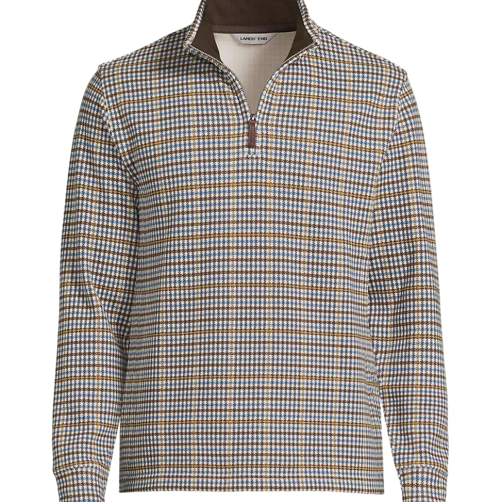 Men's Bedford Rib Casual Quarter Zip Pullover Sweater
