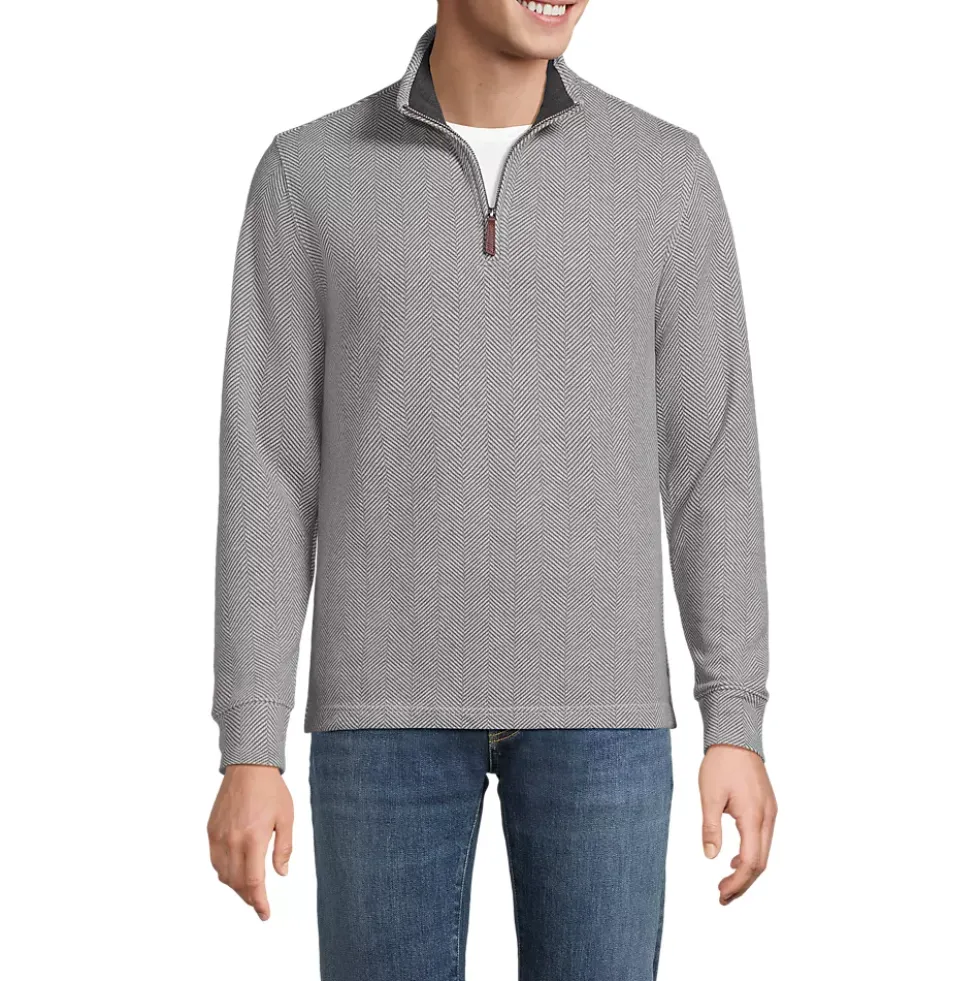 Men's Bedford Rib Casual Quarter Zip Pullover Sweater