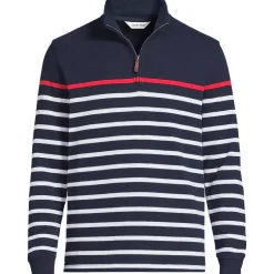 Men's Bedford Rib Casual Quarter Zip Pullover Sweater