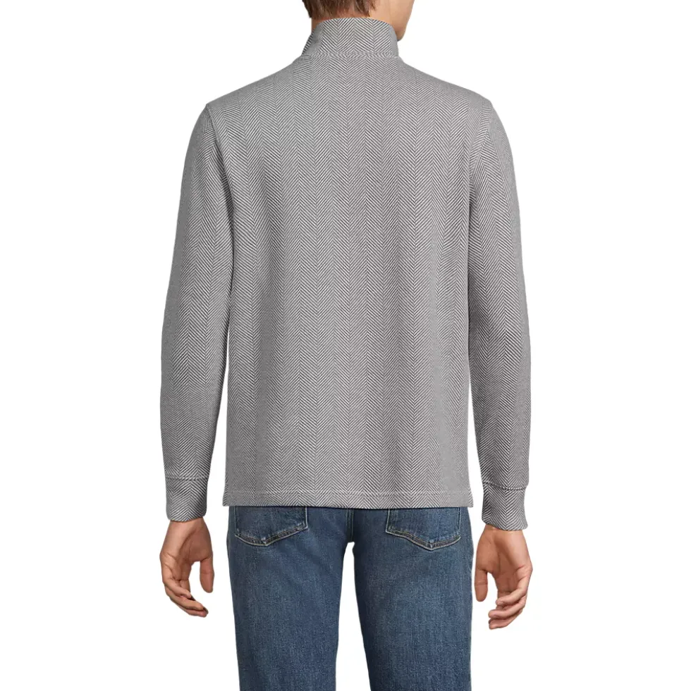 Men's Bedford Rib Casual Quarter Zip Pullover Sweater