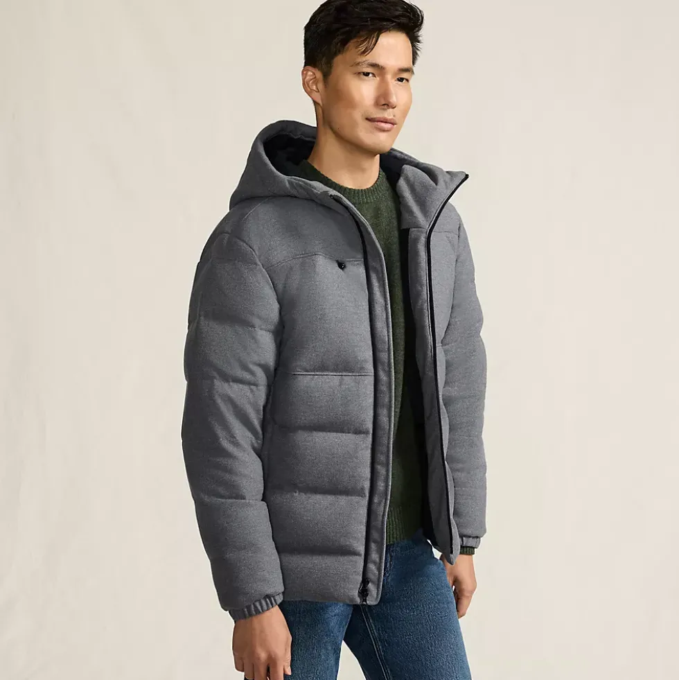 Men's Brushed Heritage Max 600 Down Puffer Hooded Jacket