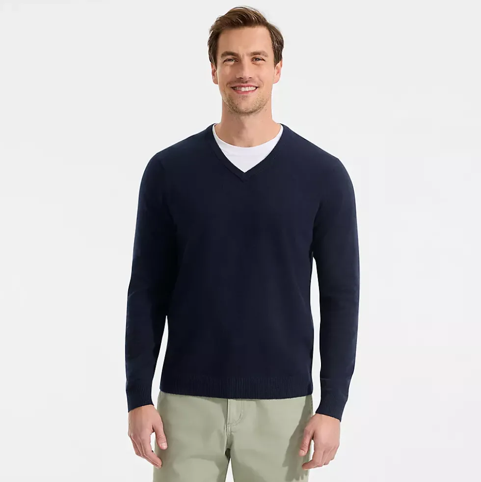Men's CashTouch V Neck Sweater
