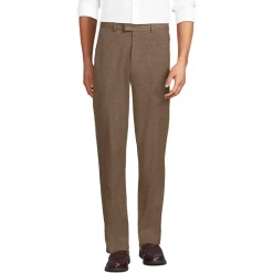 Men's Classic Fit Linen Blend Polished Trouser