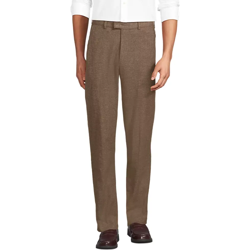 Men's Classic Fit Linen Blend Polished Trouser