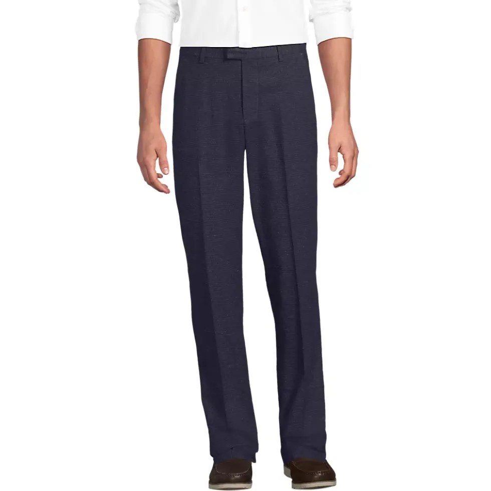 Men's Classic Fit Linen Blend Polished Trouser