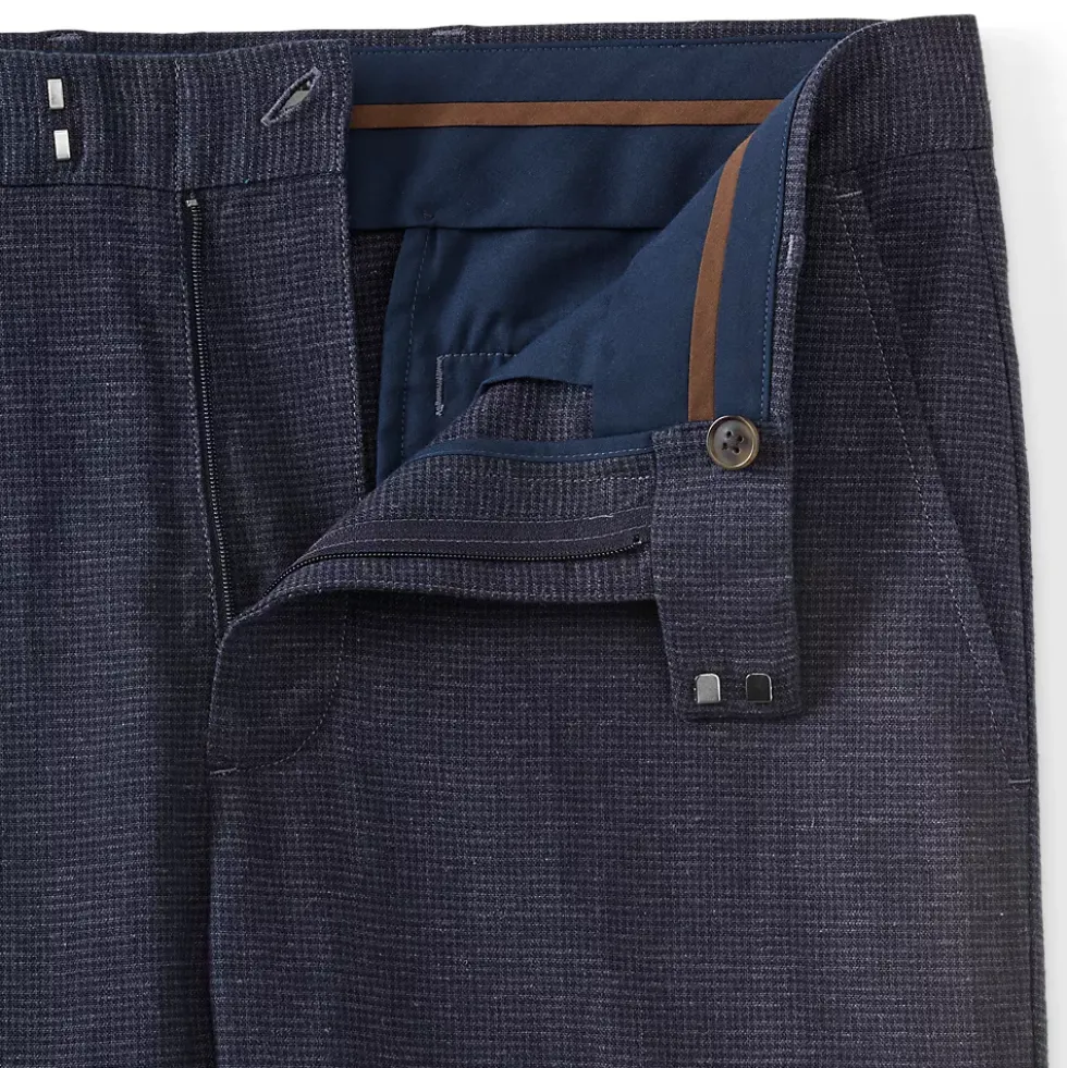 Men's Classic Fit Linen Blend Polished Trouser
