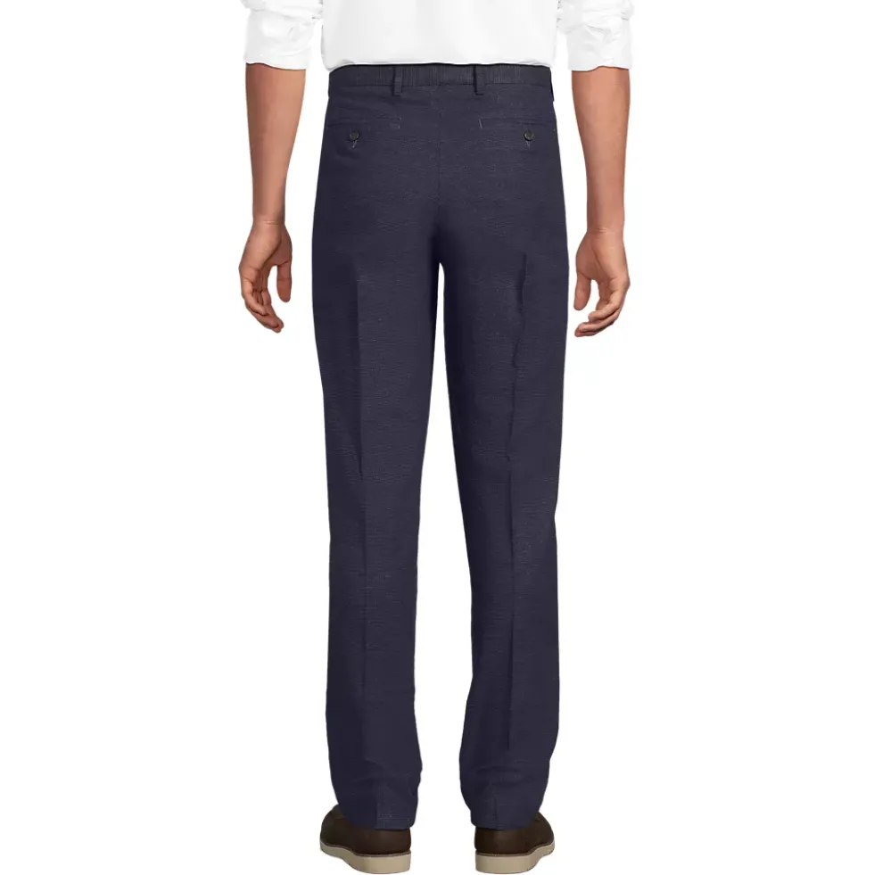 Men's Classic Fit Linen Blend Polished Trouser
