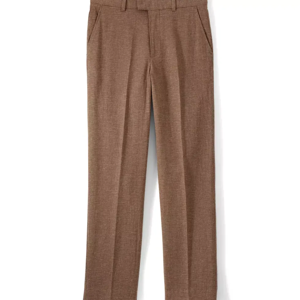 Men's Classic Fit Linen Blend Polished Trouser