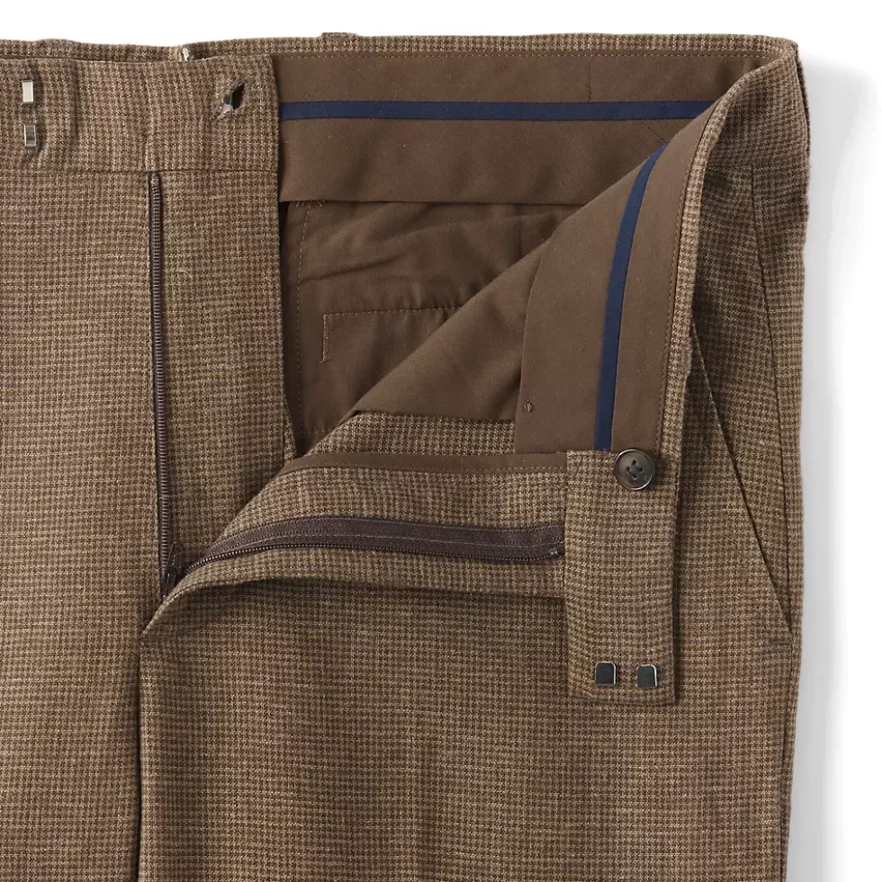 Men's Classic Fit Linen Blend Polished Trouser