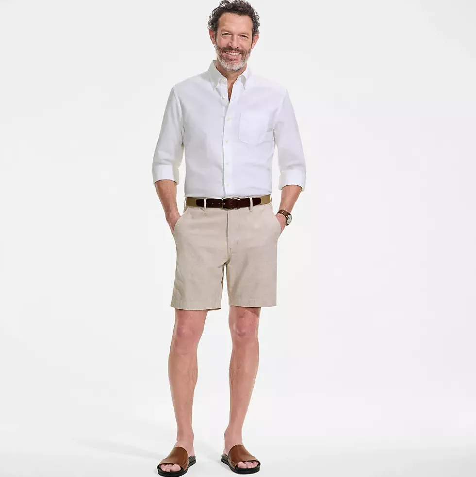 Men's 7" Classic Fit Linen Cotton Short