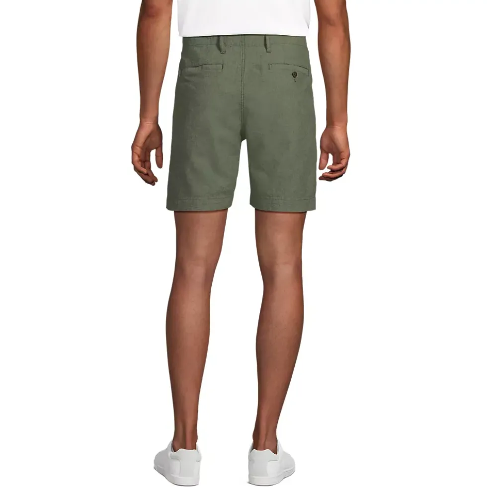 Men's 7" Classic Fit Linen Cotton Short