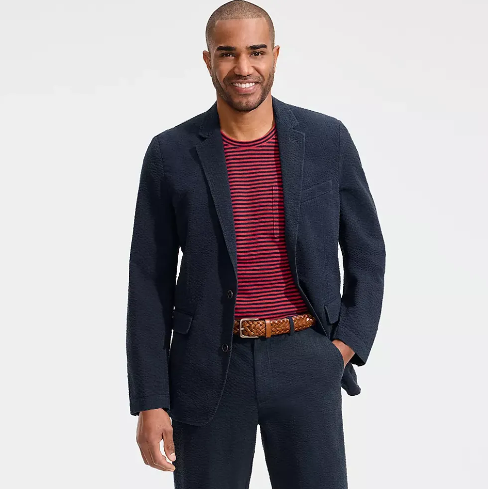 Men's Classic Fit Seersucker Blazer