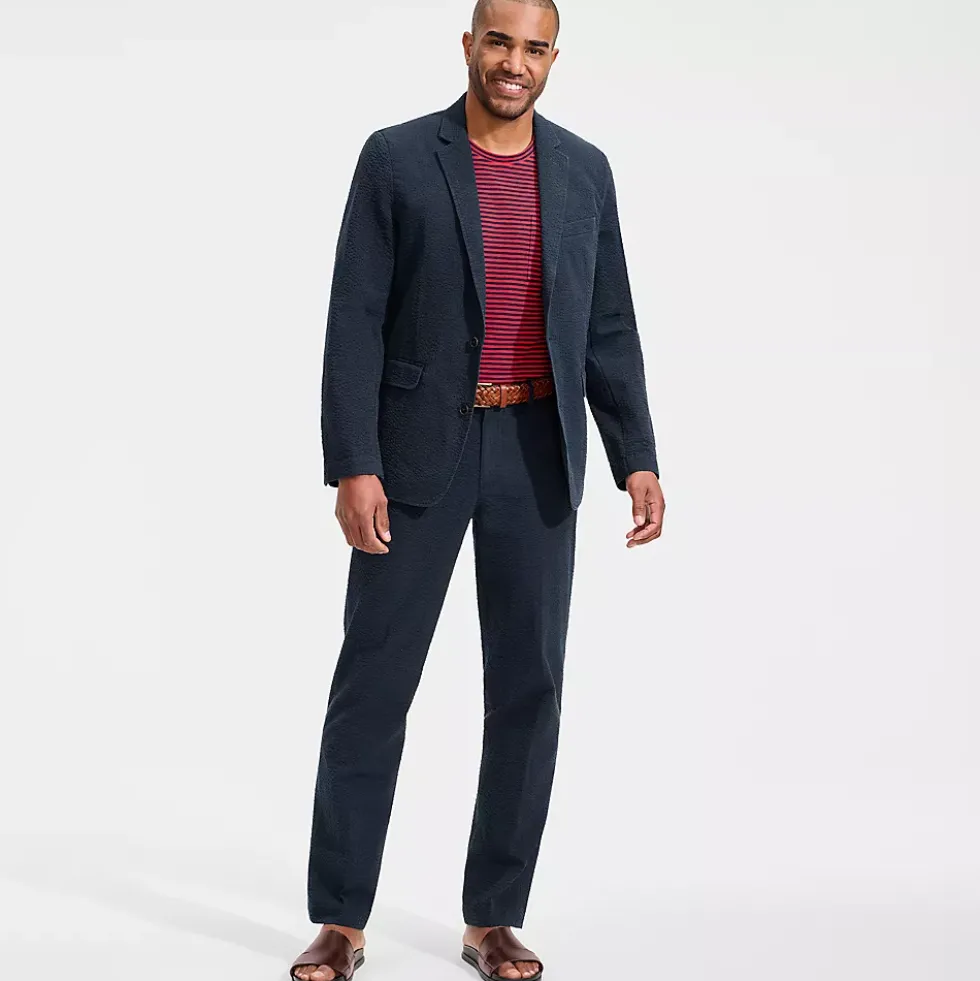 Men's Classic Fit Seersucker Polished Trouser