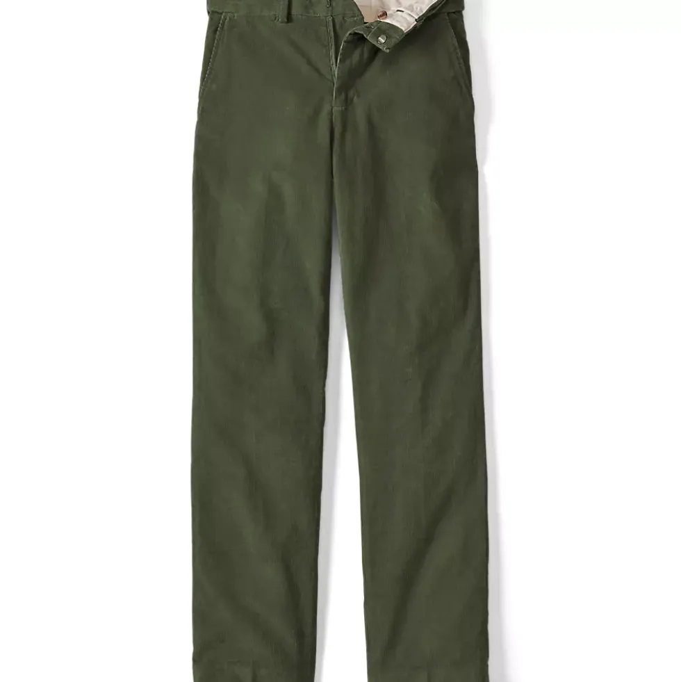 Men's Corduroy Comfort Waist Classic Fit Plain Front Pant