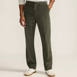 Men's Corduroy Comfort Waist Classic Fit Plain Front Pant